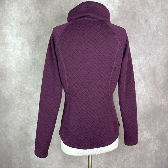 Marmot Annie Quilted Funnel Neck Sweatshirt Pullover In Purple Size S - Picture 3 of 8